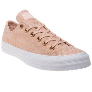 Converse All Star metallic suede dusty pink 7